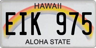 HI license plate EIK975
