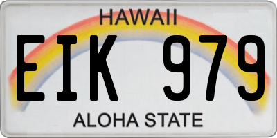 HI license plate EIK979