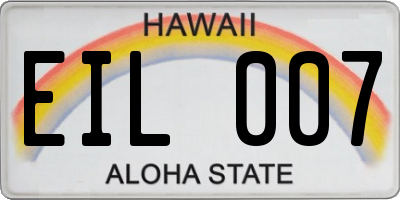 HI license plate EIL007