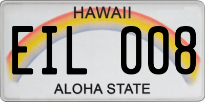 HI license plate EIL008