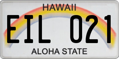 HI license plate EIL021