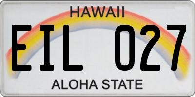 HI license plate EIL027