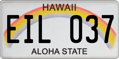 HI license plate EIL037