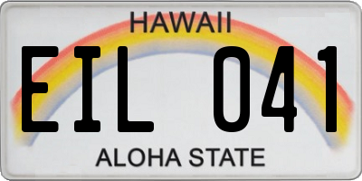 HI license plate EIL041