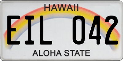 HI license plate EIL042