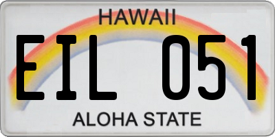 HI license plate EIL051