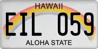 HI license plate EIL059