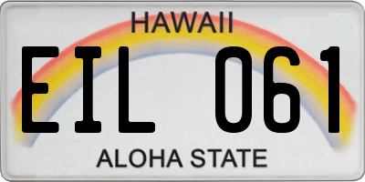 HI license plate EIL061