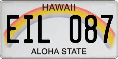 HI license plate EIL087