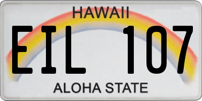 HI license plate EIL107