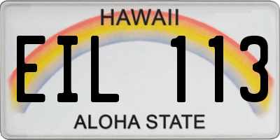 HI license plate EIL113