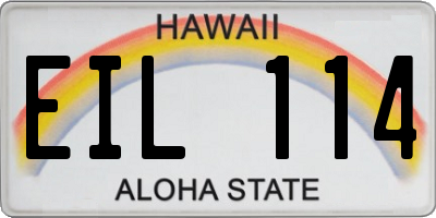 HI license plate EIL114