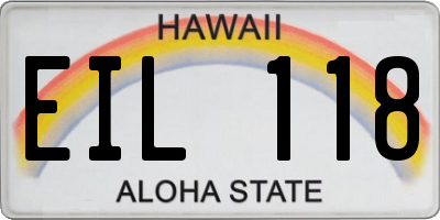 HI license plate EIL118