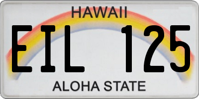 HI license plate EIL125