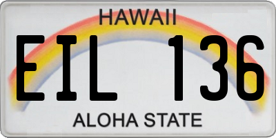 HI license plate EIL136