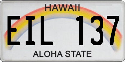 HI license plate EIL137