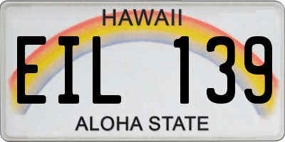 HI license plate EIL139