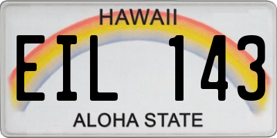 HI license plate EIL143