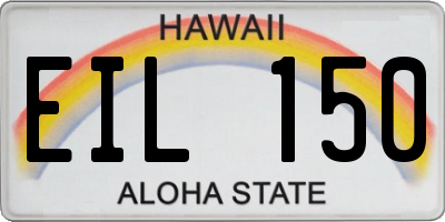 HI license plate EIL150