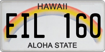 HI license plate EIL160