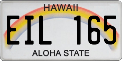HI license plate EIL165