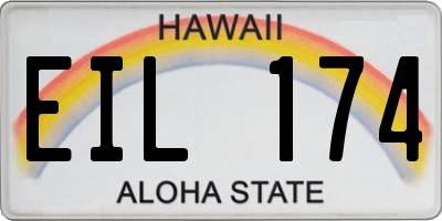 HI license plate EIL174