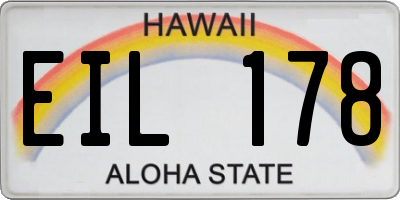 HI license plate EIL178