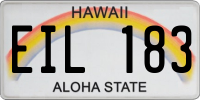HI license plate EIL183