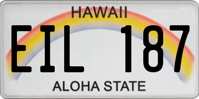 HI license plate EIL187
