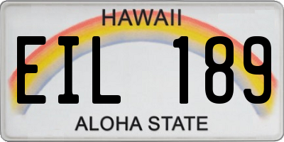 HI license plate EIL189