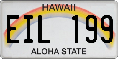 HI license plate EIL199