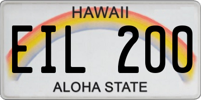 HI license plate EIL200