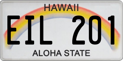 HI license plate EIL201