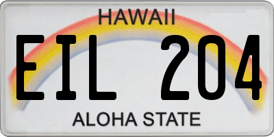 HI license plate EIL204