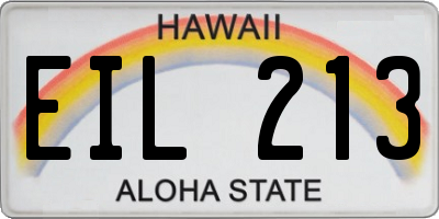 HI license plate EIL213