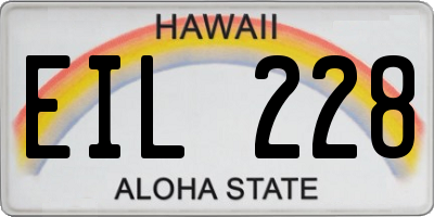 HI license plate EIL228