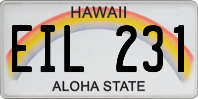 HI license plate EIL231