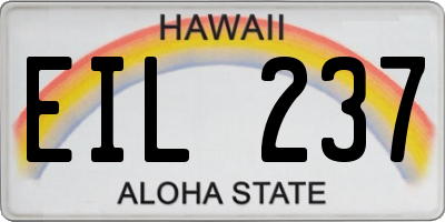 HI license plate EIL237