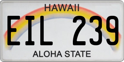HI license plate EIL239