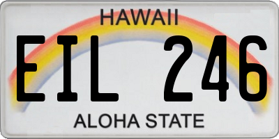 HI license plate EIL246