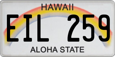 HI license plate EIL259