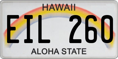 HI license plate EIL260