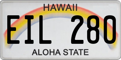 HI license plate EIL280