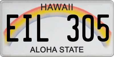 HI license plate EIL305