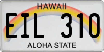 HI license plate EIL310
