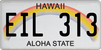 HI license plate EIL313