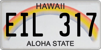 HI license plate EIL317