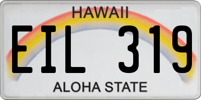 HI license plate EIL319