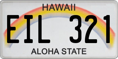 HI license plate EIL321