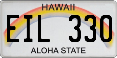 HI license plate EIL330